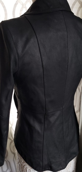 BCBGeneration Tuxedo style Hi/Low Leather Jacket! - Picture 4 of 8